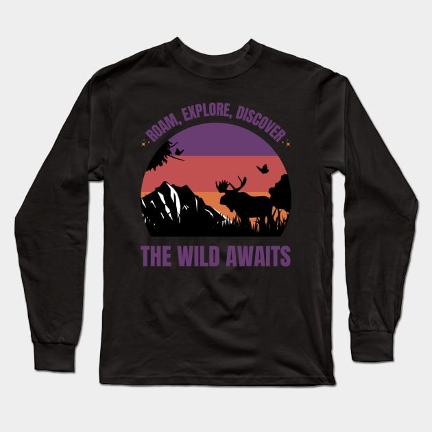 Wild Life Long Sleeve T-Shirt by Pearsville